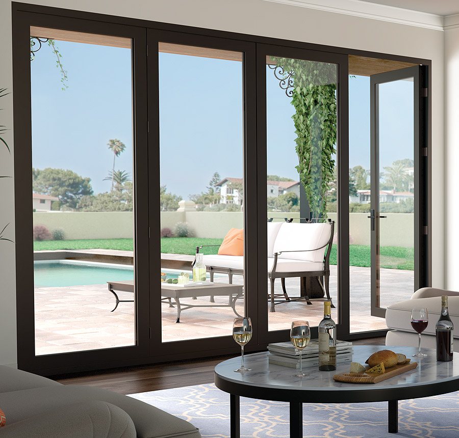 BiFold Glass Walls in Aluminum Certified Dealer for Milgard Windows